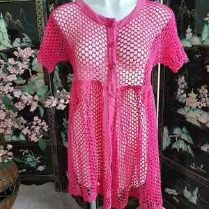 Open Crocheted Swimsuit Coverup